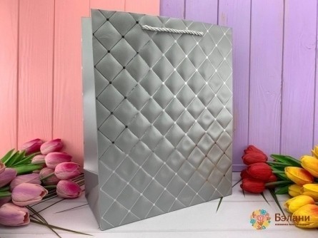 Подарочный пакет "Стиль" серебро S