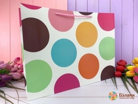 Подарунковий пакет "Just for you" горох XL