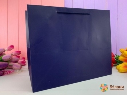 Подарочный пакет "Mono" синий XL