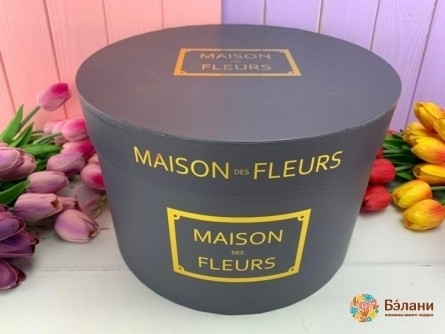 Шляпная коробка "Maison De Fleurs" темно-серая