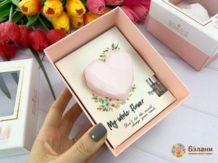 Подарочный набор "Heart" с ароматизатором розовый