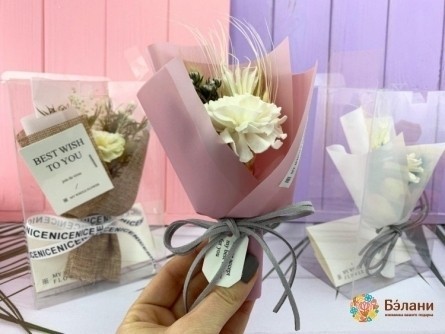 Букет из сухоцветов "Карточка #MHM-P01" розовый