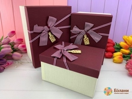 Подарочная коробка "Gifty#13" марсала