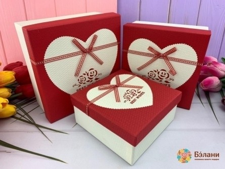 Подарочная коробка "Heart#11" красная