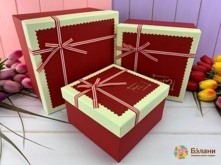 Подарочная коробка "BestWishes#1" красная