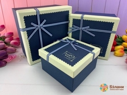 Подарочная коробка "BestWishes#9" синяя