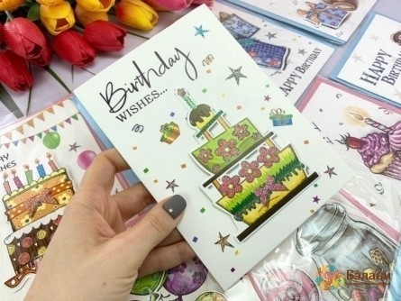 Открытка "BirthDay#5" торт