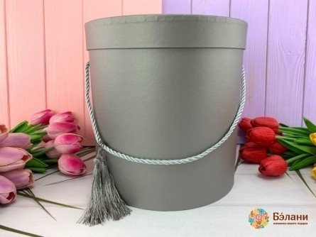 Круглая коробка "Matte" серебро