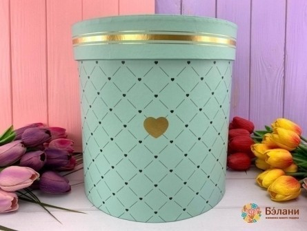 Круглая коробка "Love cube" тиффани