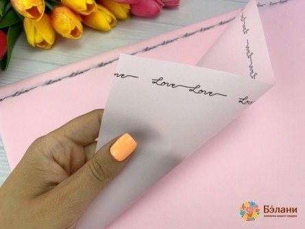 Калька для цветов "Font kant" розовая