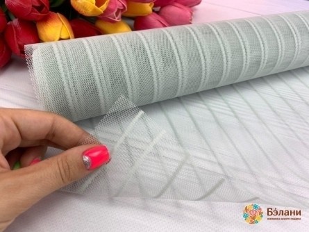 Сетка для цветов "Полосочки" оливка