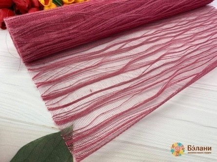 Сетка из полиэстера "Волны" бордо