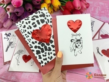 Открытка "i Love you" МИКС