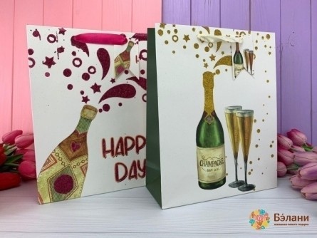 Подарочный пакет "Champagne" МИКС S