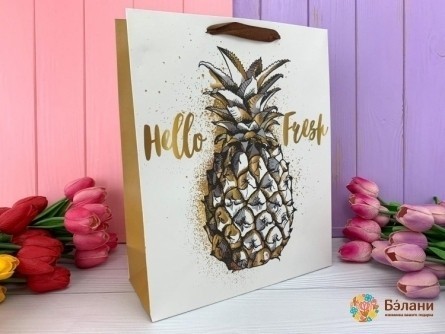 Подарочный пакет "Ананас" hello fresh L