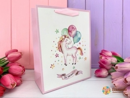 Подарочный пакет "Unicorns" be unique L