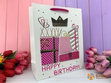 Подарочный пакет "Happy Birthday" подарки M