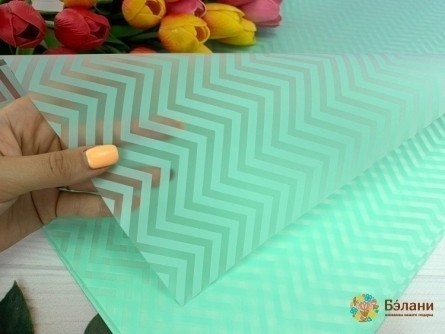 Калька для цветов "Zig Zag" мятная