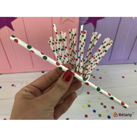 Бумажная трубочка "Color dots"