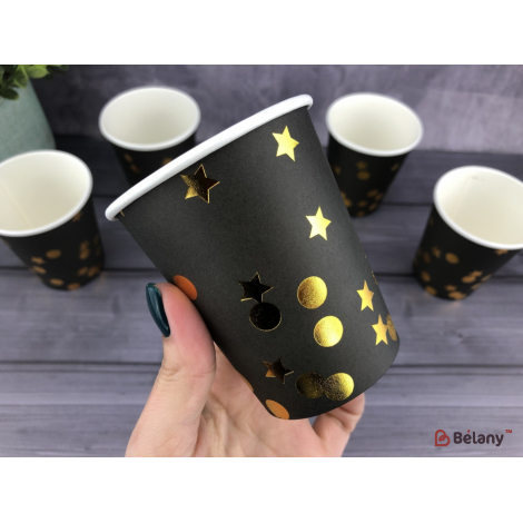 Бумажные стаканчики "Black and Gold"