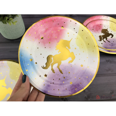 Тарелки "Gold unicorn" 23 см