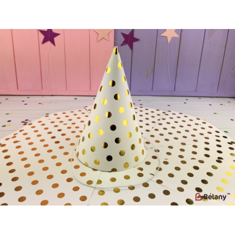 Праздничный колпак "Gold dots"