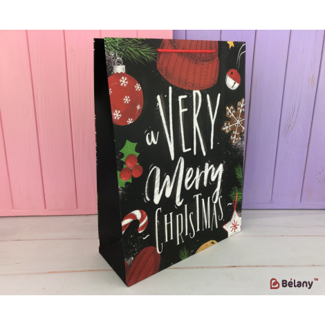 Новогодний пакет "Holly Christmas" L