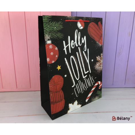 Новогодний пакет "Holly Christmas" L