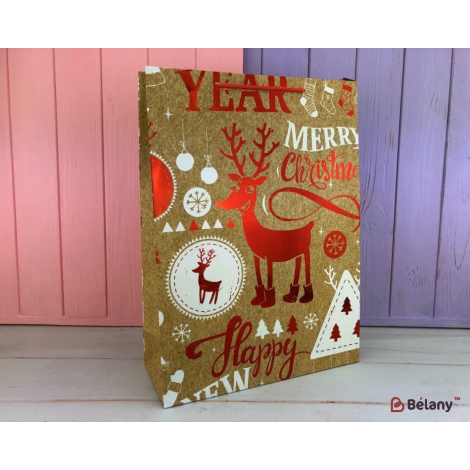 Новогодний пакет "Christmas Shiny" M