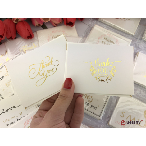 Мини-открытки с конвертом "Gold font"