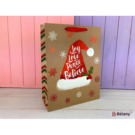 Новогодний пакет "Блестящий" L