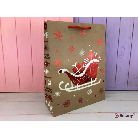 Новогодний пакет "Блестящий" L