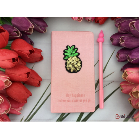 Набор блокнот с ручкой "Shiny" pineapple