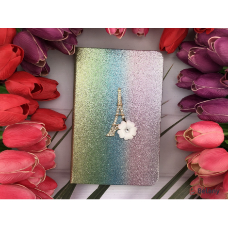 Блокнот "Sniny Rainbow Glitter" eiffel tower