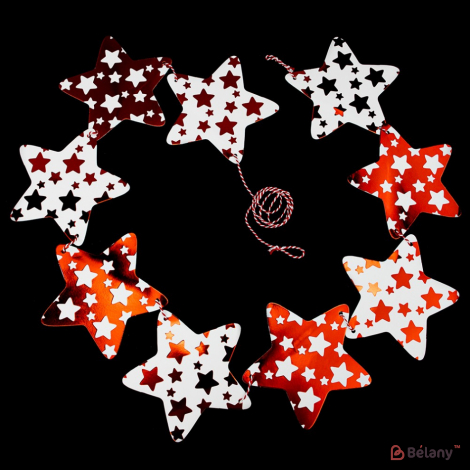 Новогодние гирлянды "Shiny stars" красные