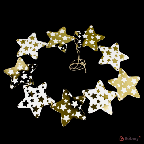 Новогодние гирлянды "Shiny stars" золотые