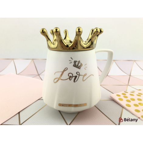 Керамическая чашка "Gold crown" #1