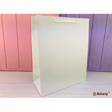 Подарочный пакет "One color" белый L