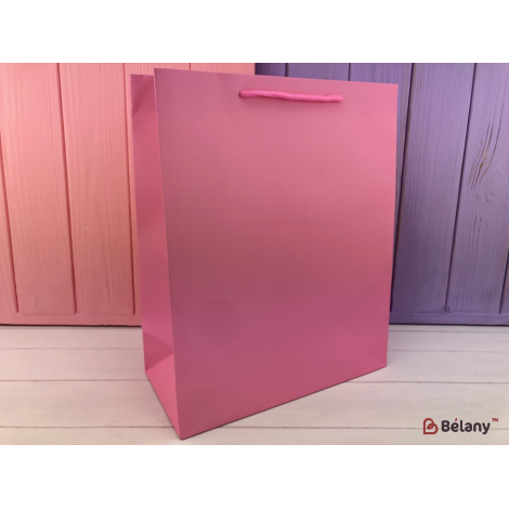 Подарочный пакет "One color" розовый L