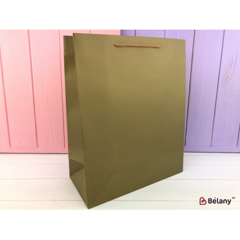 Подарочный пакет "One color" золото M