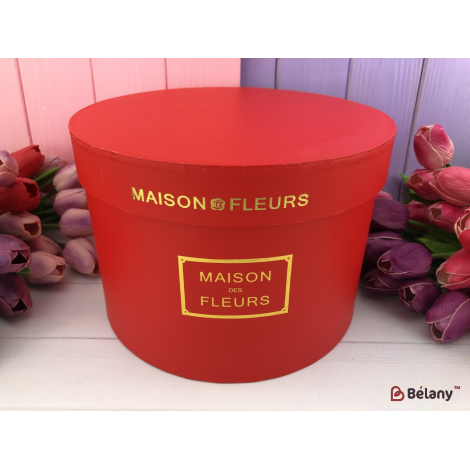 Шляпная коробка "Maison Fleurs" красная