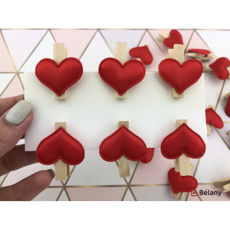 Прищепки "Hot heart" 6шт.
