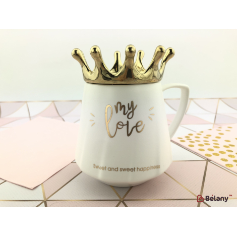 Керамическая чашка "Gold crown" #4