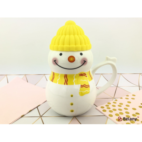 Керамическая чашка "Snowman" желтый