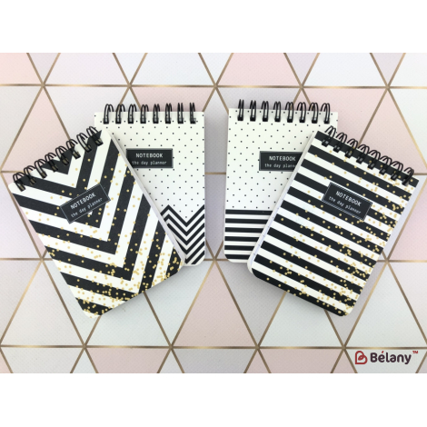 Блокнот "Black and white" A7 (80 листов) Микс