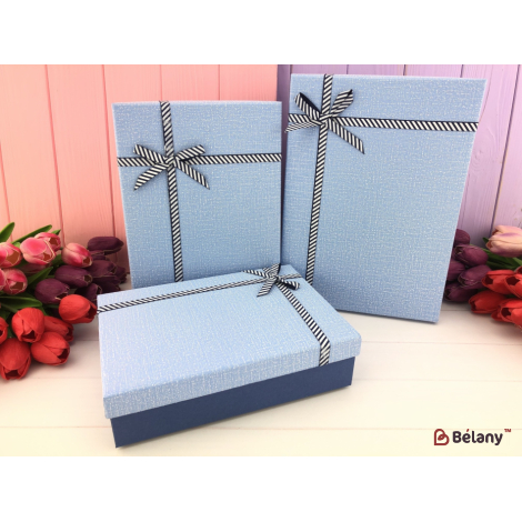 Подарочная коробка "Simple colorfy" голубая