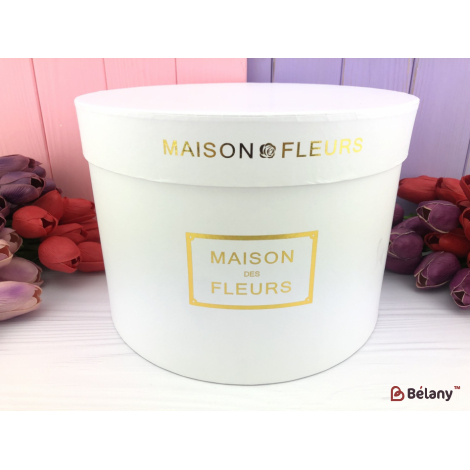 Шляпная коробка "Maison Fleurs" белая