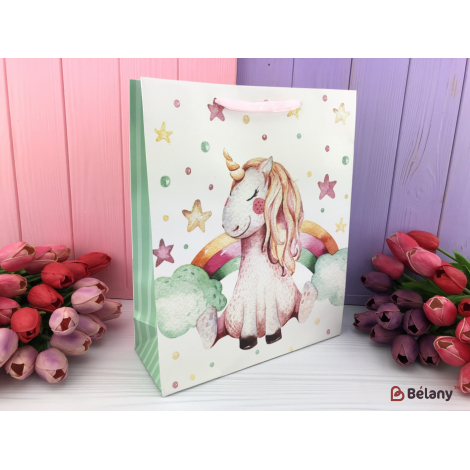 Новогодние пакеты "Magic Unicorns" МИКС L