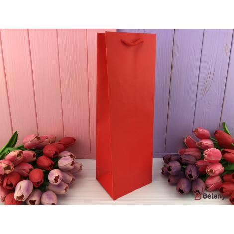 Пакет під пляшку "One color" червоний