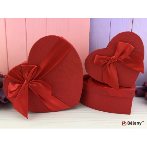Коробка в форме сердца "Just red" красная